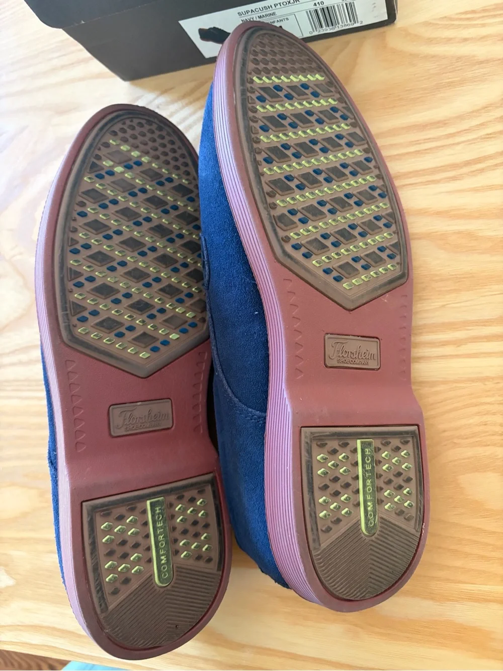 Florsheim Boys Blue Suede Lace-Up Shoes 5 M